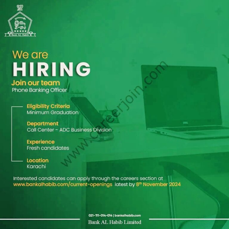 Bank Al Habib Jobs